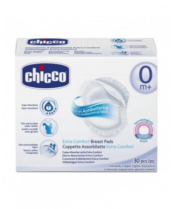 CHICCO MAMMA DONNA COPPETTE ASSORBILATTE CON ANTIBATTERICO 30 COPPETTE